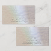 Minimale elegante luxe eenvoudige parelholografisc visitekaartje (Voorkant / Achterkant)