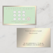 Minimale, elegante luxe, lichtgevende loyaliteit klantenkaartje (Voorkant / Achterkant)