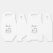 Minimale Elegante Luxe Witte & Zwarte Huwelijk Bedankdoosjes (Ongevouwen)