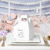 Minimale Elegante Luxe Witte & Zwarte Huwelijk Bedankdoosjes