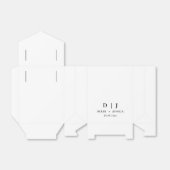 Minimale Elegante Luxe Zwart & Wit Trouwen Bedankdoosjes (Uitgevouwen)