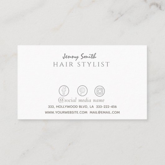 Minimale elegante luxebladgoud visitekaartje (Achterkant)