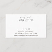 Minimale elegante luxebladgoud visitekaartje (Achterkant)