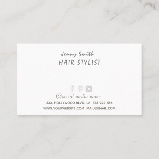 Minimale elegante luxebladgoud visitekaartje (Achterkant)