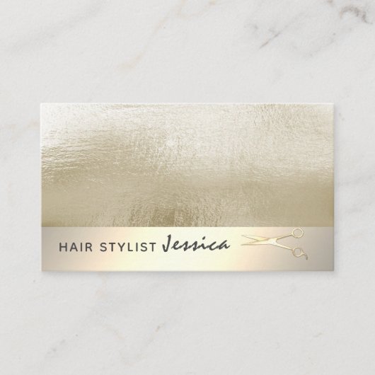 Minimale elegante luxebladgoud visitekaartje (Voorkant)