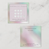 Minimale, elegante luxeholografische loyaliteit klantenkaartje (Voorkant / Achterkant)