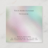 Minimale, elegante luxeholografische loyaliteit klantenkaartje (Achterkant)