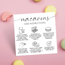 Minimale Elegante Macarons Zorggids & Dank u Vierkante Visitekaartje