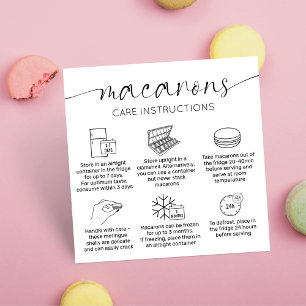 Minimale Elegante Macarons Zorggids & Dank u Vierkante Visitekaartje