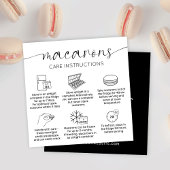 Minimale Elegante Macarons Zorggids & Dank u Vierkante Visitekaartje