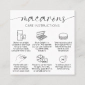 Minimale Elegante Macarons Zorggids & Dank u Vierkante Visitekaartje (Voorkant)