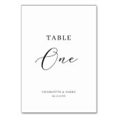 Minimale elegante Manuscript Lijst Één Aantal van Kaart (Achterkant)