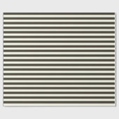 Minimale Elegante Marine Bruine Cream Stripes Cadeaupapier (Vlak)