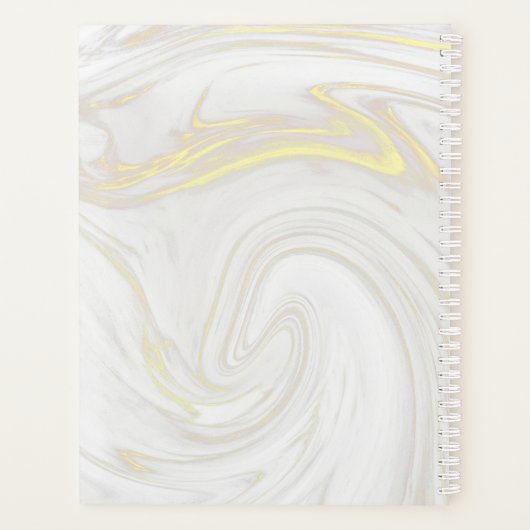 Minimale elegante marmer Professional Planner (Achterkant)