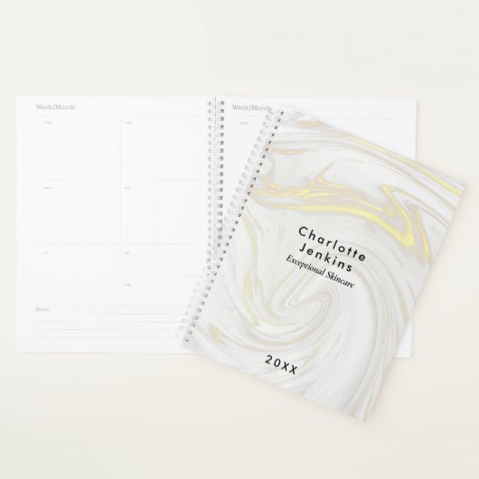 Minimale elegante marmer Professional Planner (Display)