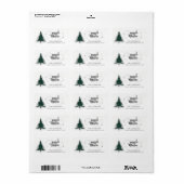 Minimale elegante Merry Christmas Tree Return Etiket (Full Sheet)