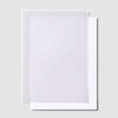 Minimale elegante moderne bruiloft vellum uitnodigingen (Offset)
