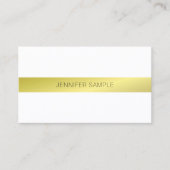 Minimale elegante, moderne, gouden design luxe visitekaartje (Voorkant)