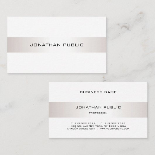 Minimale elegante moderne grafische vormgeving visitekaartje (Voorkant / Achterkant)