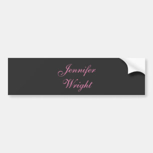 Minimale elegante moderne grijze roze feminine bumpersticker