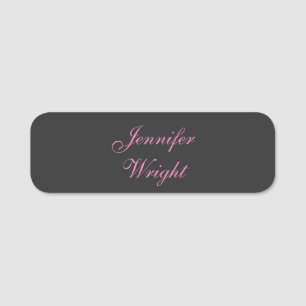 Minimale elegante moderne grijze roze feminine naamplaatje