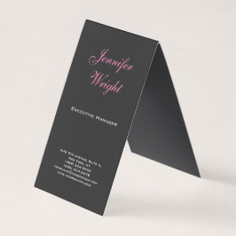 Minimale elegante moderne grijze roze feminine visitekaartje