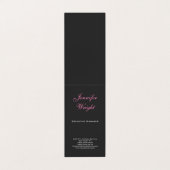 Minimale elegante moderne grijze roze feminine visitekaartje (Buitenkant ongevouwen)