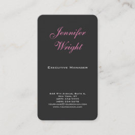 Minimale elegante moderne grijze roze feminine visitekaartje