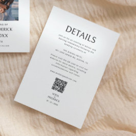 Minimale elegante moderne QR-codebehuizing Kaart