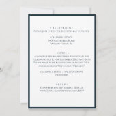 Minimale & Elegante Monogram Bruiloft Kaart (Achterkant)