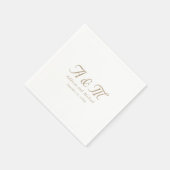 Minimale, elegante, monogram bruiloft servet (Hoek)