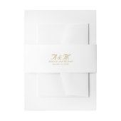Minimale, elegante, monogram uitnodigingsbuikband uitnodigingen wikkel (Voorkant Voorbeeld)