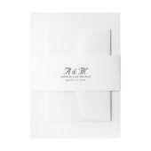 Minimale, elegante, monogram uitnodigingsbuikband uitnodigingen wikkel (Voorkant Voorbeeld)