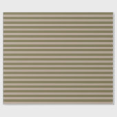 Minimale Elegante Olijfgroene Beige Bruine Strepen Cadeaupapier (Vlak)