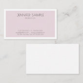 Minimale elegante Paarse ontwerpprofessional Visitekaartje (Voorkant / Achterkant)