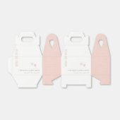 Minimale elegante pasta dusky roze hartenbruiloft bedankdoosjes (Uitgevouwen)