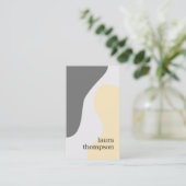 Minimale Elegante Pastel Patroon Consultant Visitekaartje (Staand voorkant)