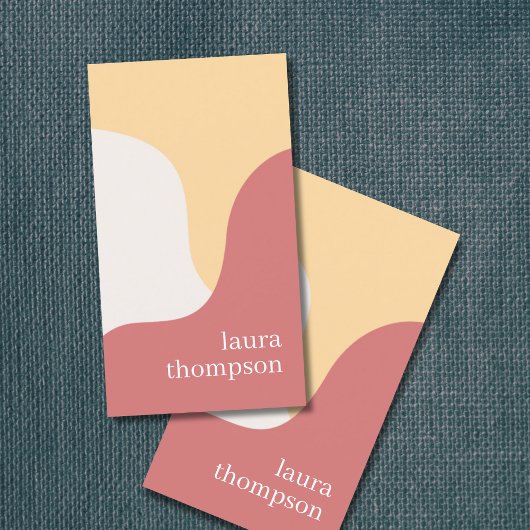 Minimale Elegante Pastel Patroon Consultant Visitekaartje