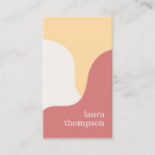 Minimale Elegante Pastel Patroon Consultant Visitekaartje (Voorkant)
