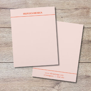 Minimale elegante pastellijn briefhoofd