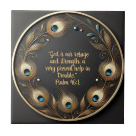 Minimale Elegante Pauwveren Bijbelvers Tegeltje