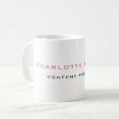 Minimale elegante Professional Koffiemok (Voorkant links)