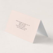 Minimale elegante Professional Visitekaartje (Achterkant)