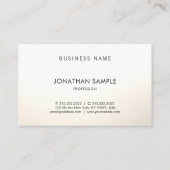 Minimale elegante professionele moderne vormgeving visitekaartje (Achterkant)