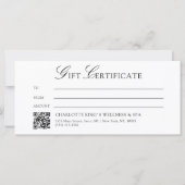 Minimale Elegante QR Code Cadeaubon (Achterkant)