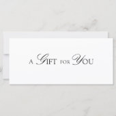 Minimale Elegante QR Code Cadeaubon (Voorkant)