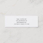 Minimale elegante QR-code zwart-wit Mini Visitekaartje (Achterkant)