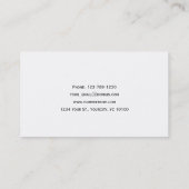 Minimale elegante QR-code zwart-wit Visitekaartje (Achterkant)