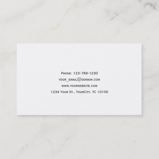 Minimale elegante QR-code zwart-wit Visitekaartje (Achterkant)