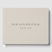 Minimale Elegante Receptie Bruiloft Gastenboek (Voorkant)